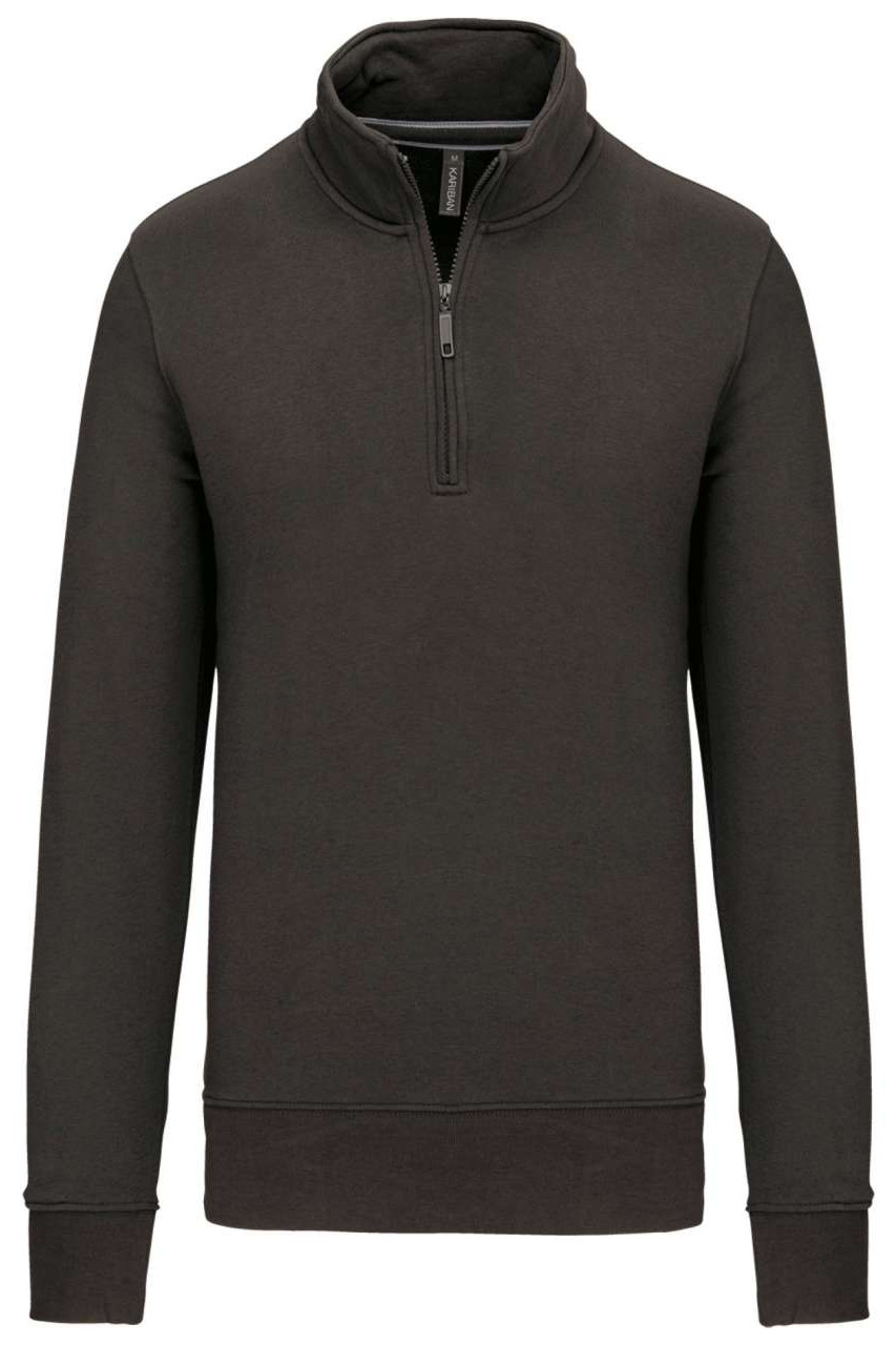 ZIPPED NECK SWEATSHIRT