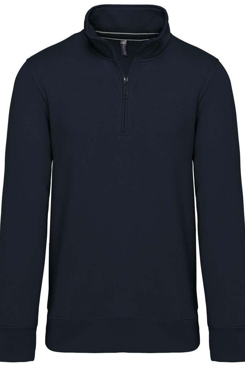 ZIPPED NECK SWEATSHIRT