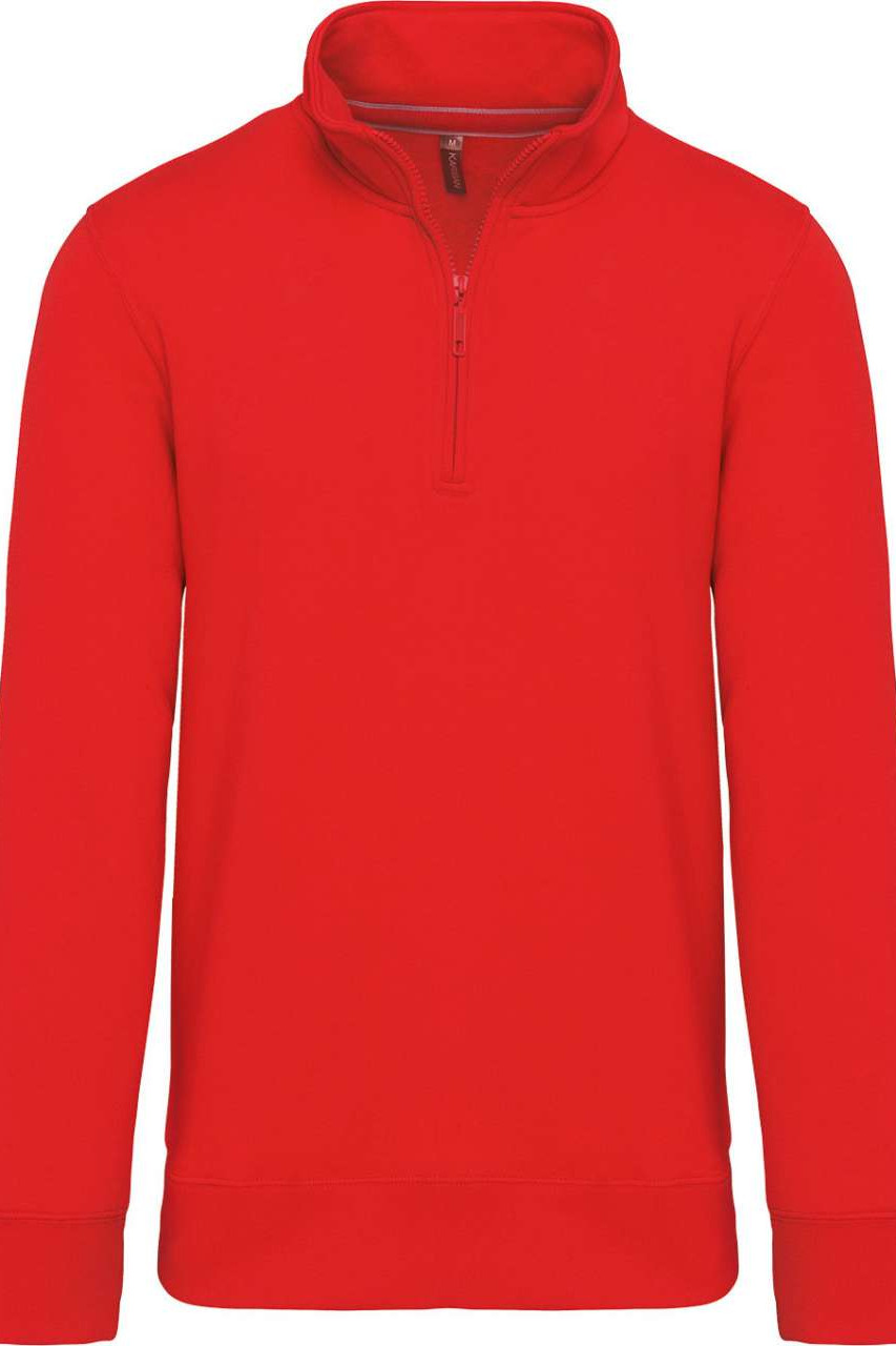 ZIPPED NECK SWEATSHIRT