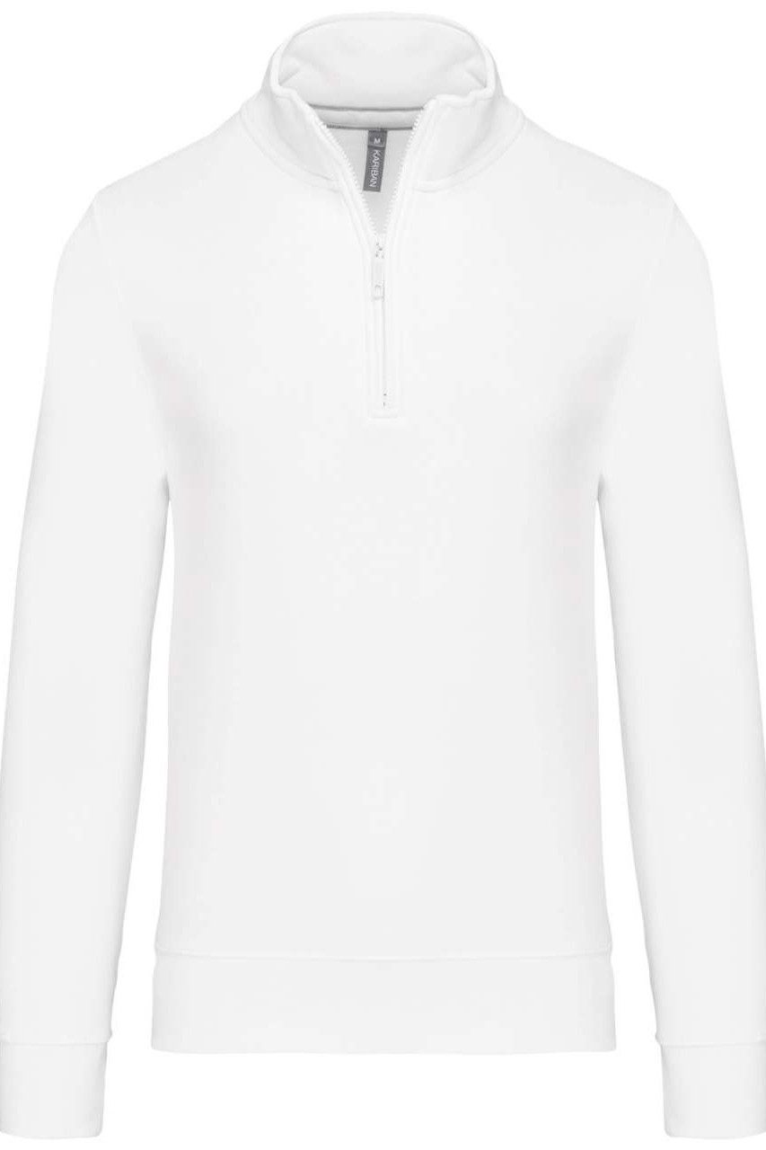 ZIPPED NECK SWEATSHIRT