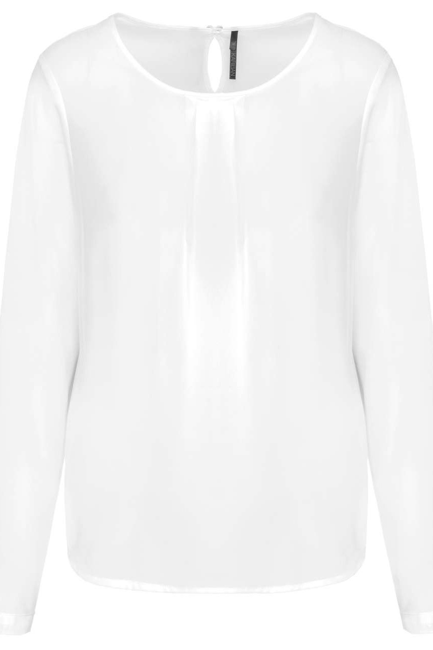 LADIES' LONG-SLEEVED CREPE BLOUSE
