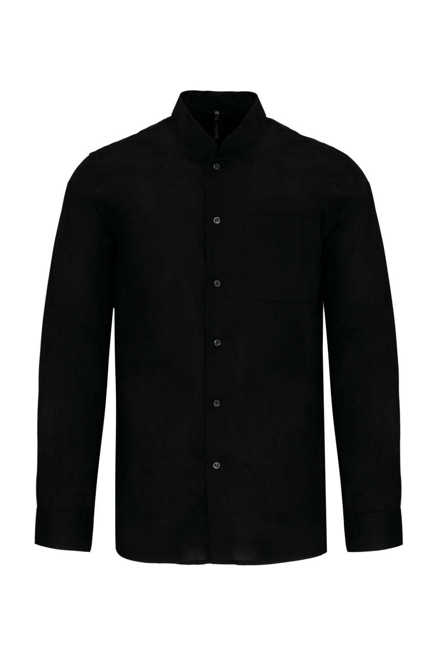 MEN'S LONG-SLEEVED MANDARIN COLLAR SHIRT