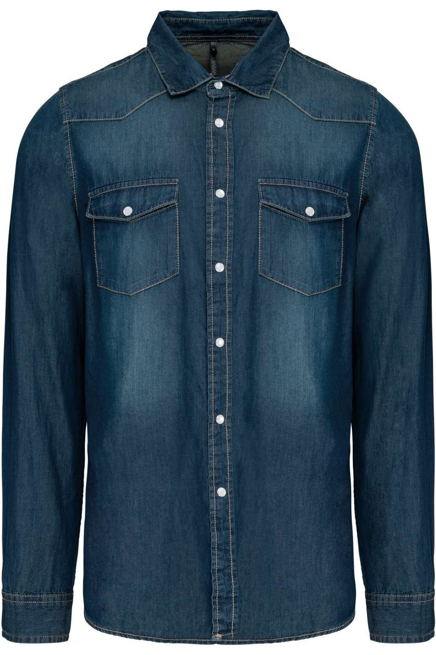 MEN'S LONG-SLEEVED DENIM SHIRT