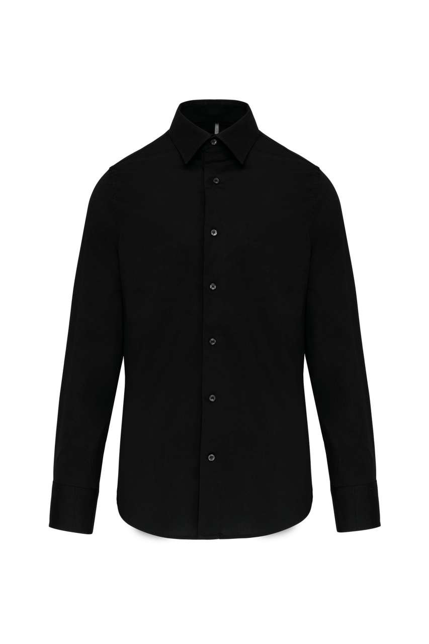 LONG-SLEEVED COTTON/ELASTANE SHIRT