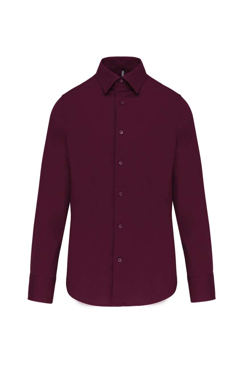 LONG-SLEEVED COTTON/ELASTANE SHIRT