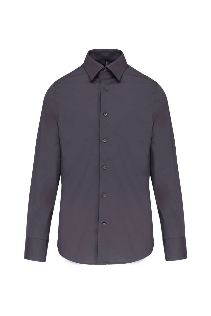 LONG-SLEEVED COTTON/ELASTANE SHIRT