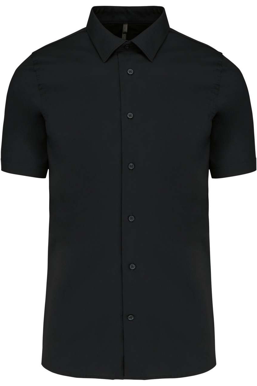 SHORT-SLEEVED COTTON/ELASTANE SHIRT