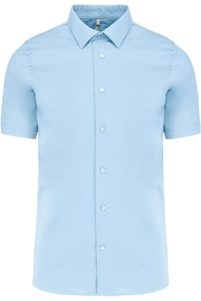 SHORT-SLEEVED COTTON/ELASTANE SHIRT