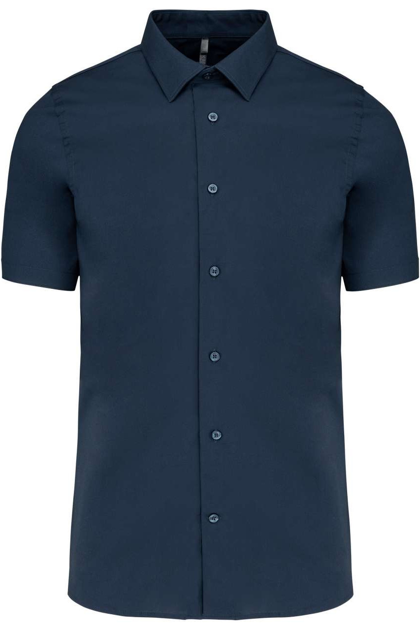 SHORT-SLEEVED COTTON/ELASTANE SHIRT