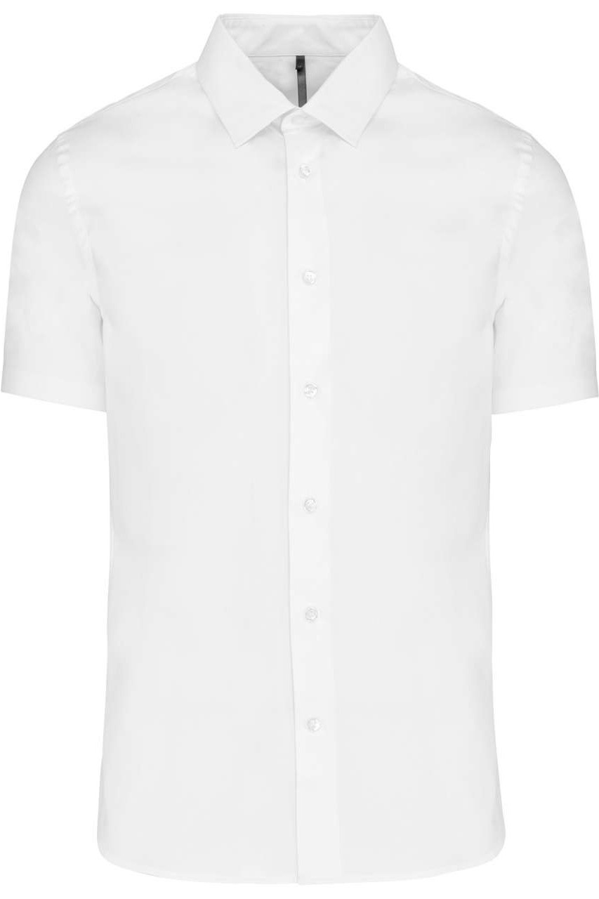 SHORT-SLEEVED COTTON/ELASTANE SHIRT