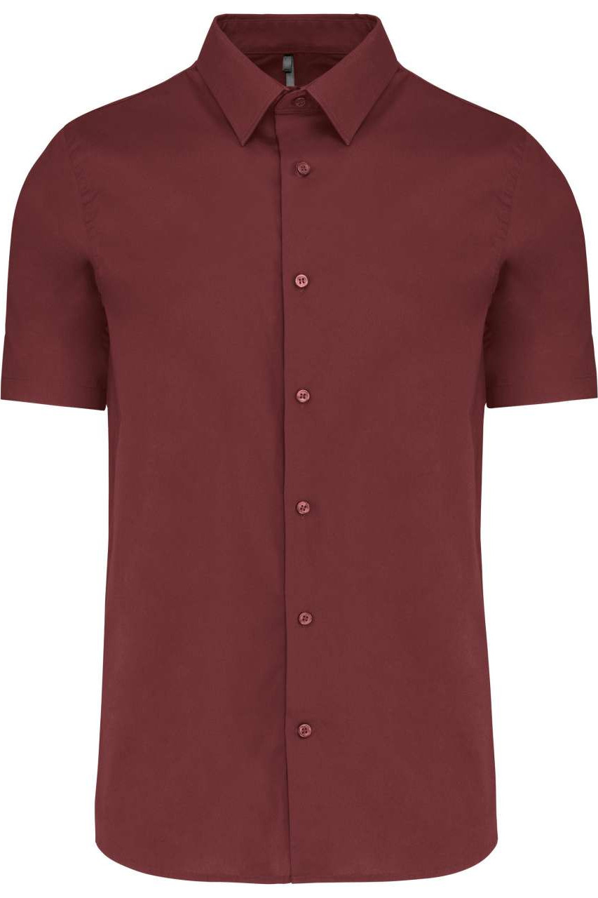 SHORT-SLEEVED COTTON/ELASTANE SHIRT