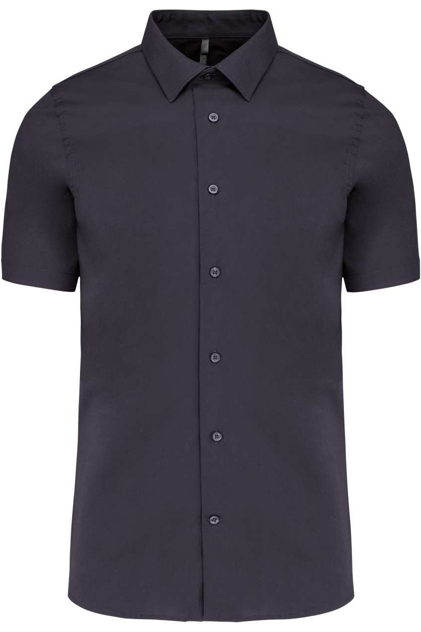 SHORT-SLEEVED COTTON/ELASTANE SHIRT