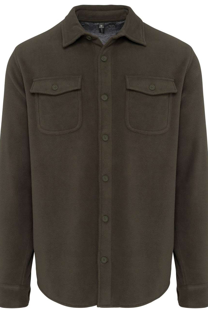 SHERPA-LINED FLEECE OVERSHIRT