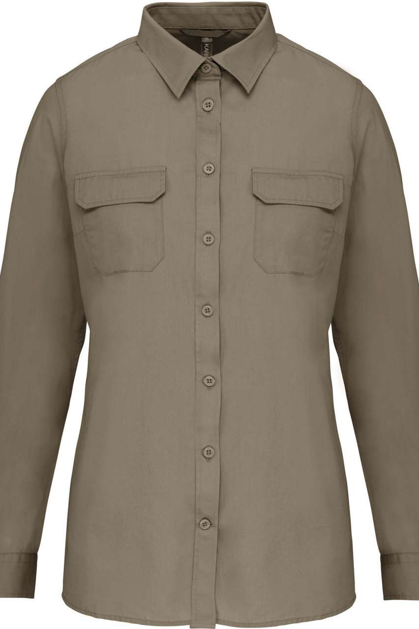 LADIES' LONG-SLEEVED SAFARI SHIRT