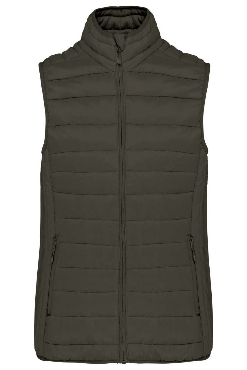 LADIES' LIGHTWEIGHT SLEEVELESS FAKE DOWN JACKET