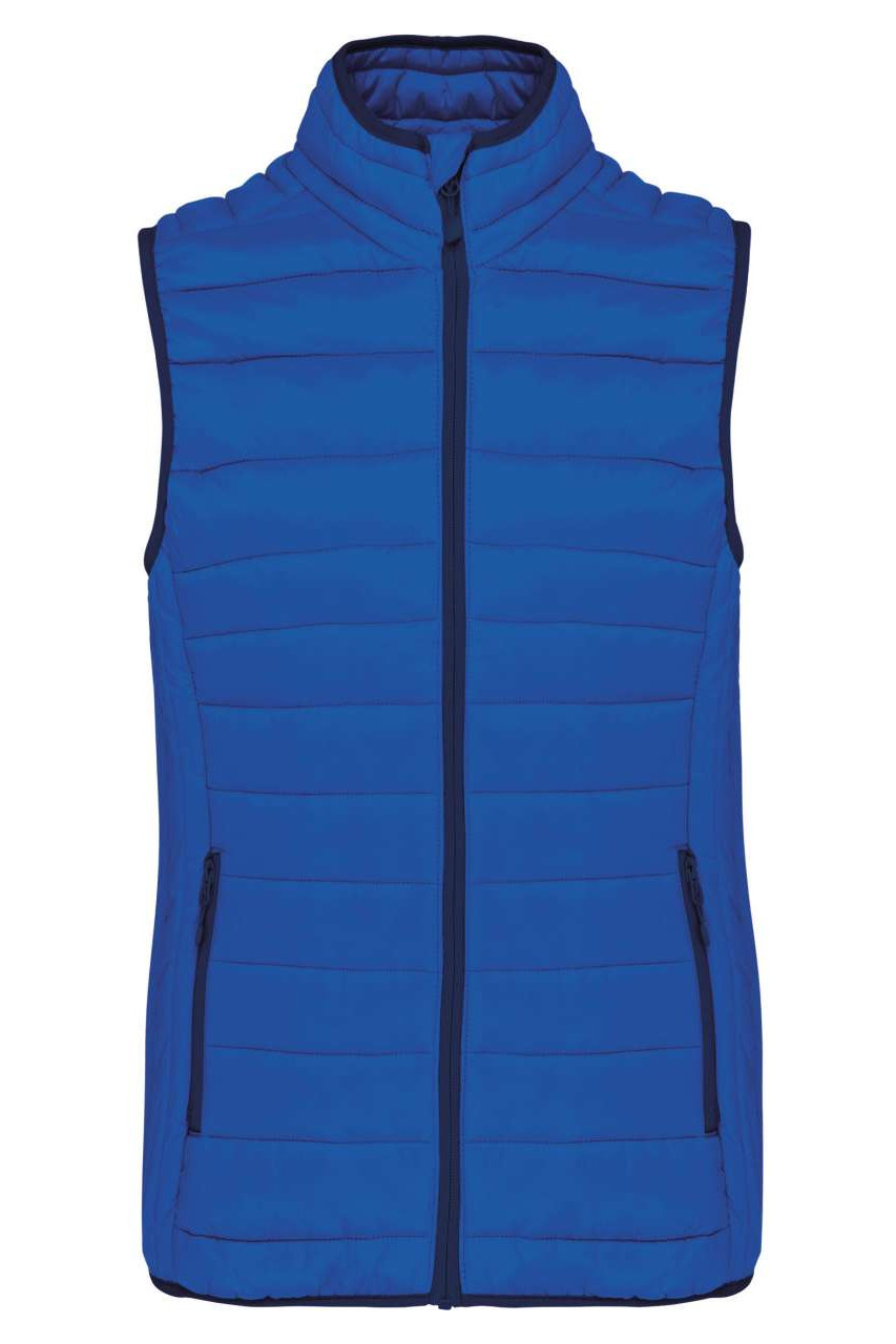 LADIES' LIGHTWEIGHT SLEEVELESS FAKE DOWN JACKET
