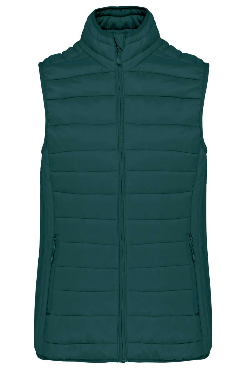 LADIES' LIGHTWEIGHT SLEEVELESS FAKE DOWN JACKET