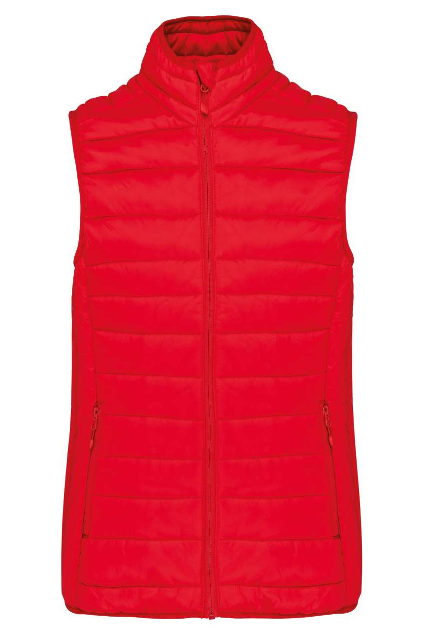 LADIES' LIGHTWEIGHT SLEEVELESS FAKE DOWN JACKET