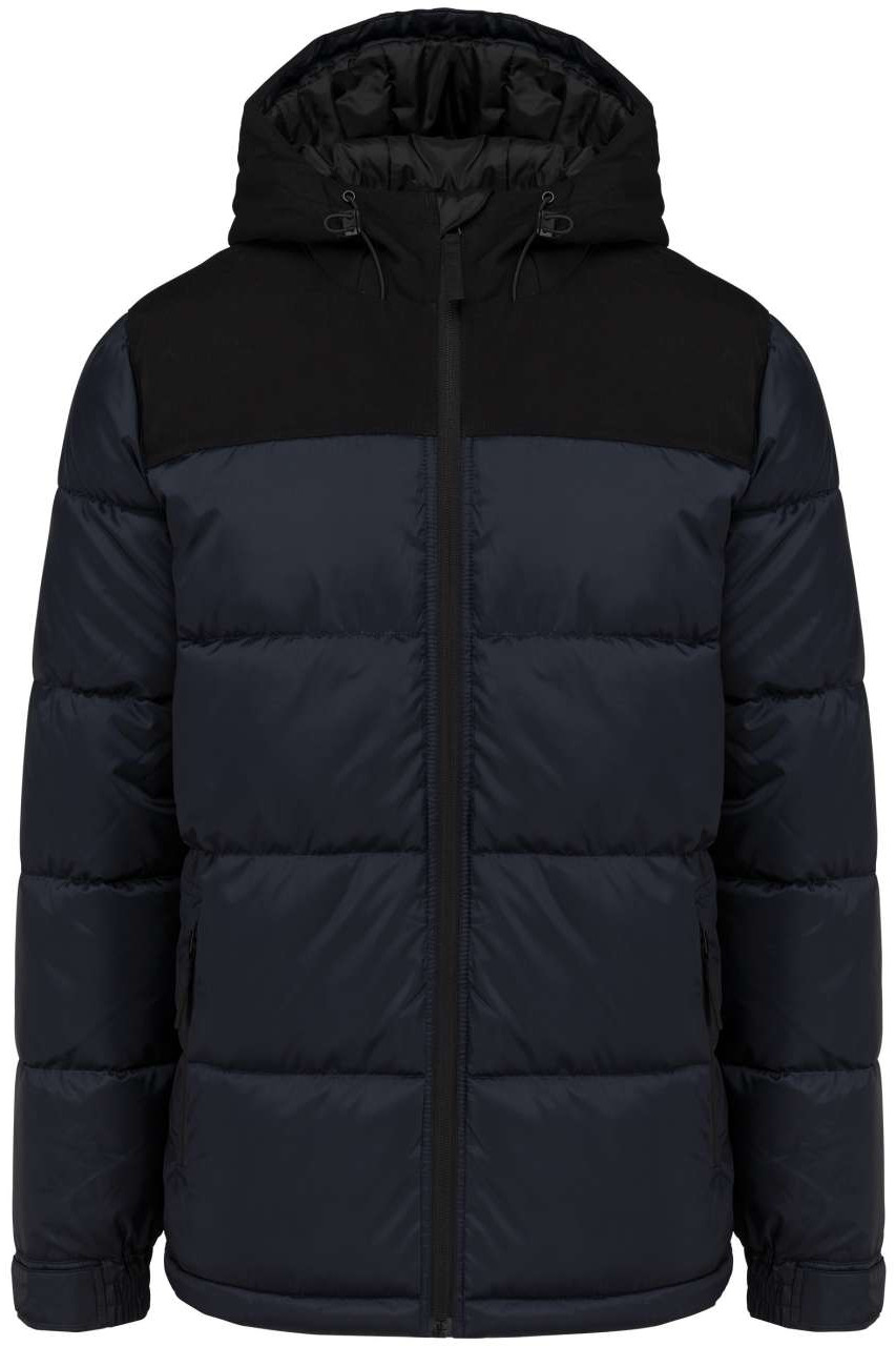 UNISEX BI-TONE PADDED JACKET WITH HOOD