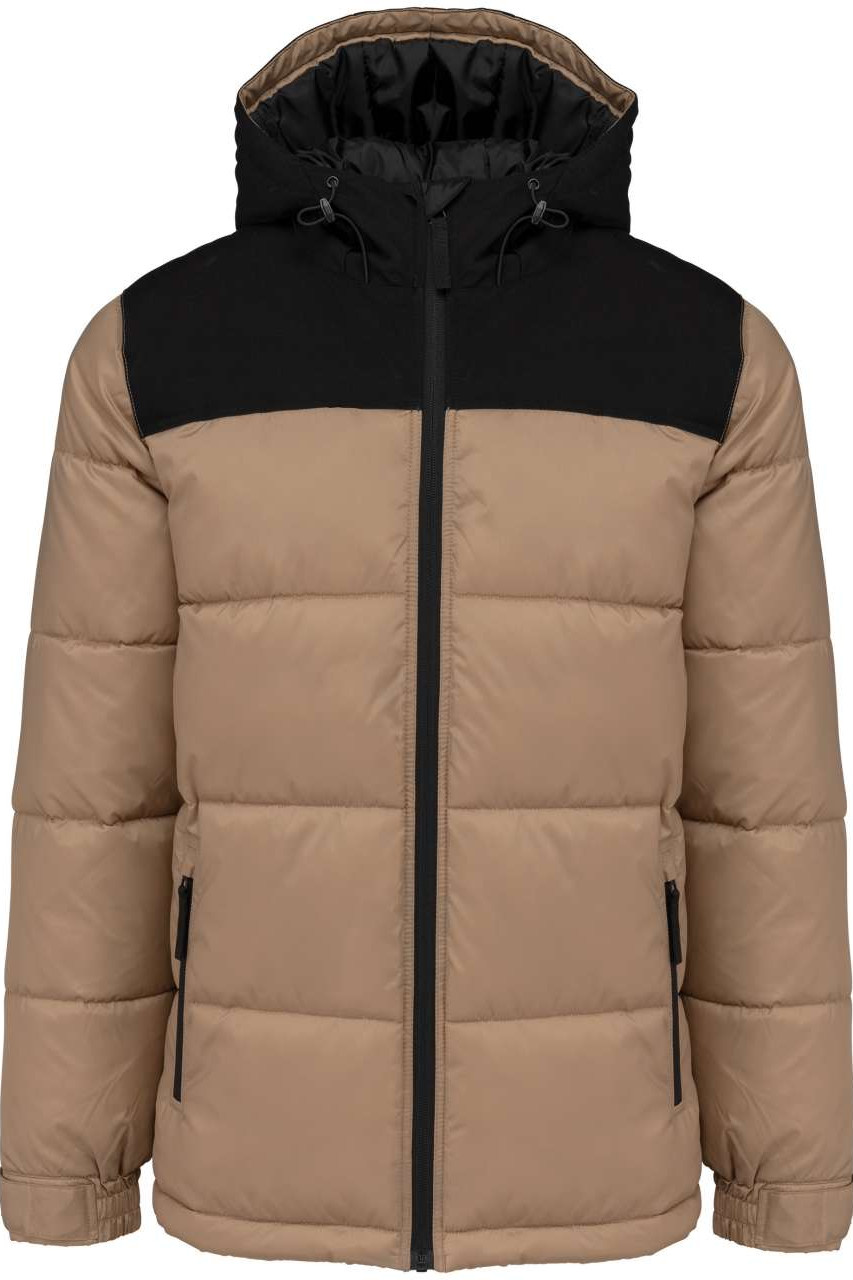 UNISEX BI-TONE PADDED JACKET WITH HOOD