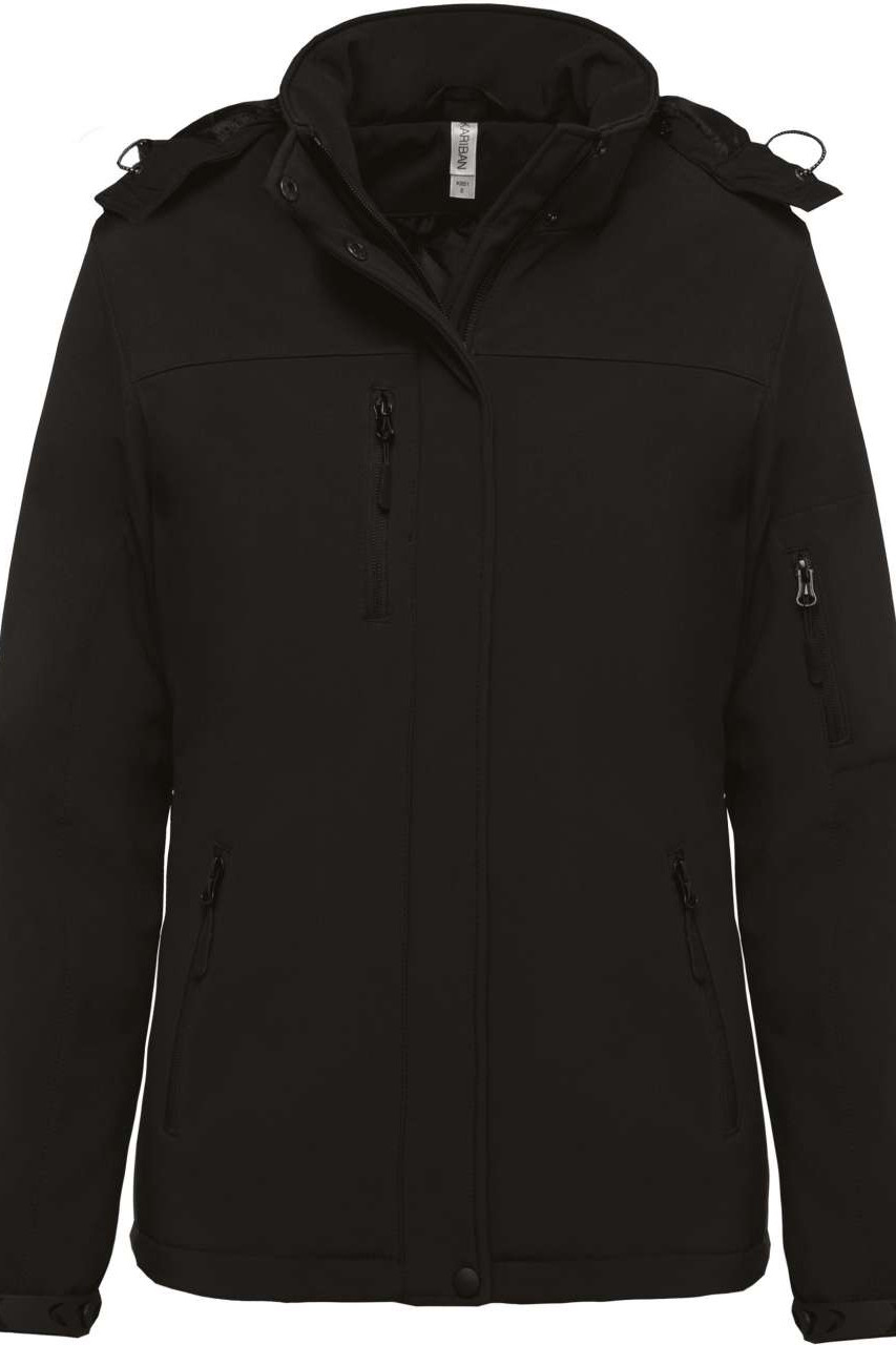 LADIES’ HOODED SOFTSHELL LINED PARKA