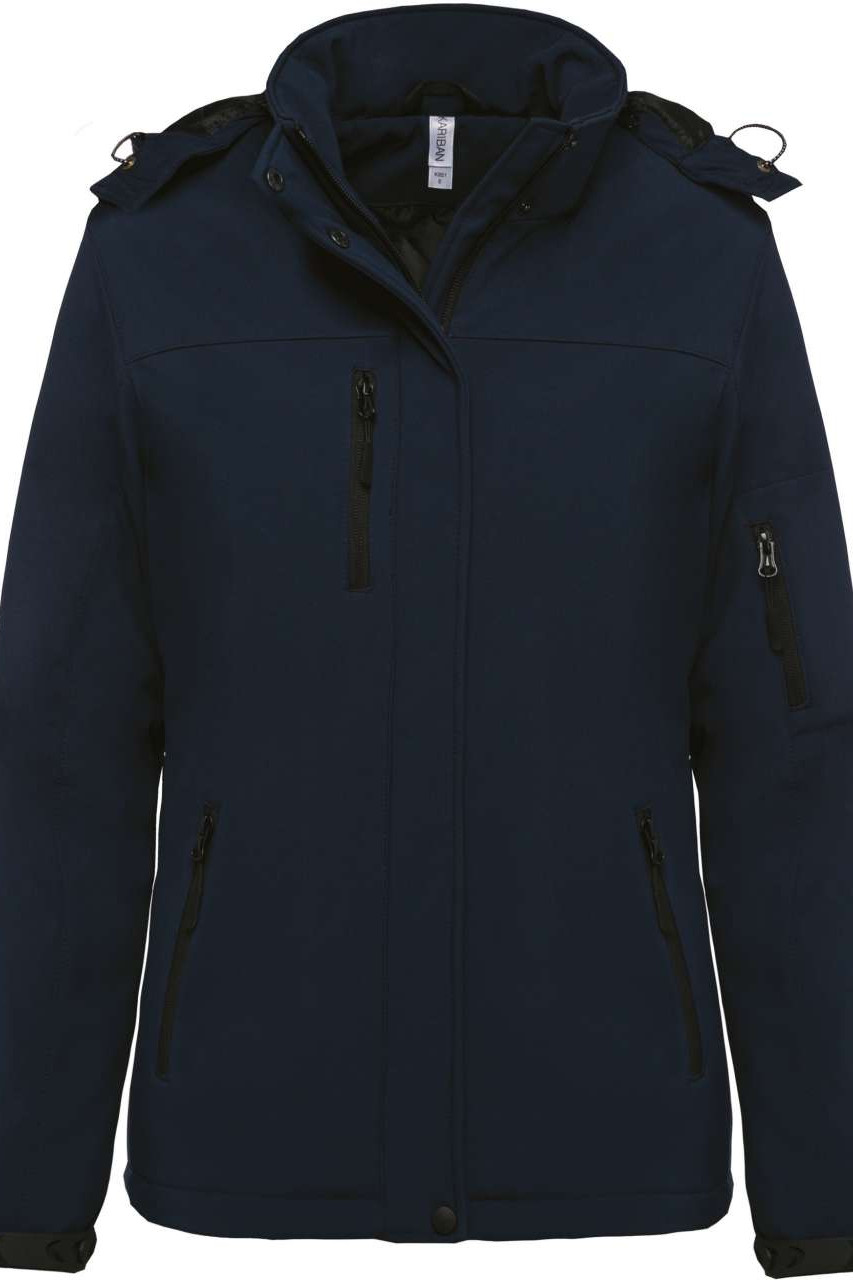 LADIES’ HOODED SOFTSHELL LINED PARKA