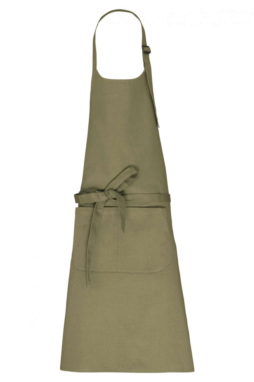 APRON WITH POCKET IN ORGANIC COTTON