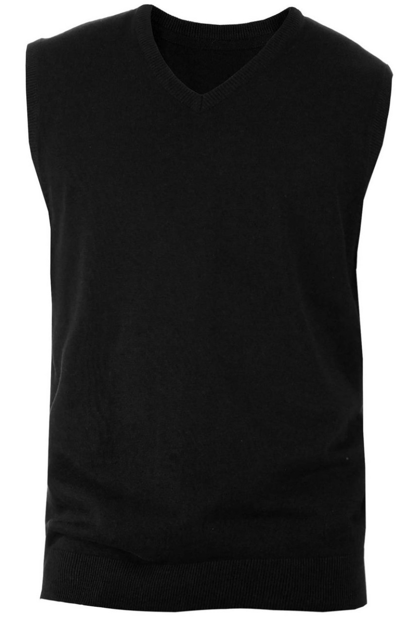 MEN'S SLEEVELESS V-NECK JUMPER