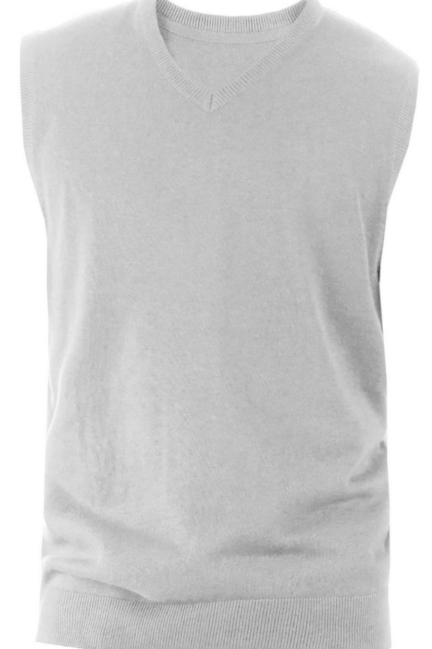 MEN'S SLEEVELESS V-NECK JUMPER