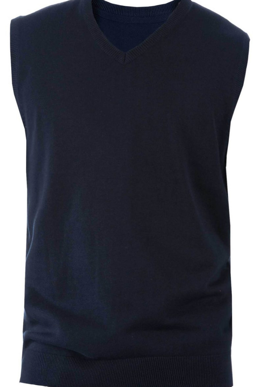 MEN'S SLEEVELESS V-NECK JUMPER