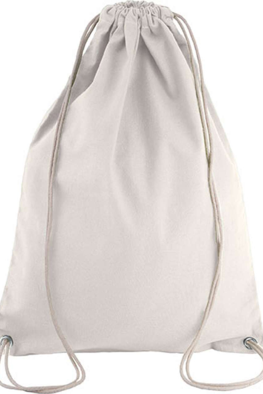 COTTON DRAWSTRING BACKPACK