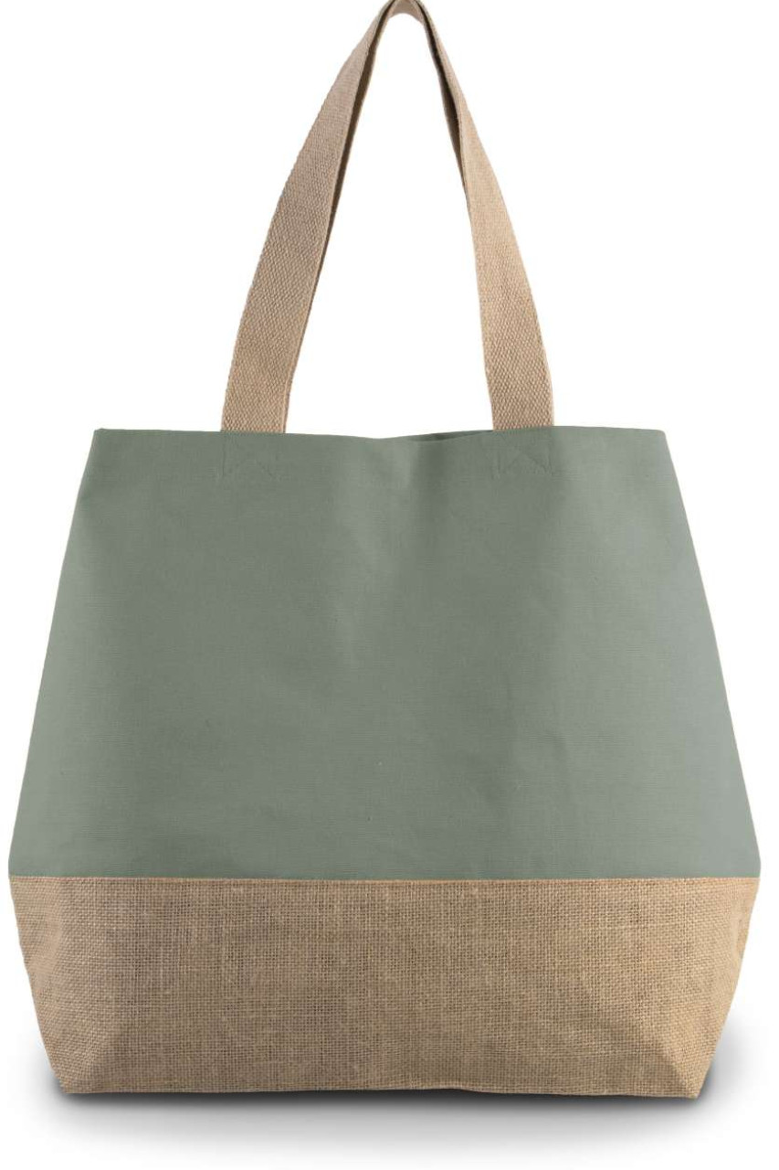 CANVAS & JUTE HOLD-ALL SHOPPER BAG