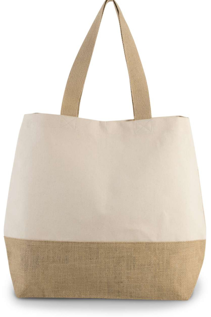 CANVAS & JUTE HOLD-ALL SHOPPER BAG