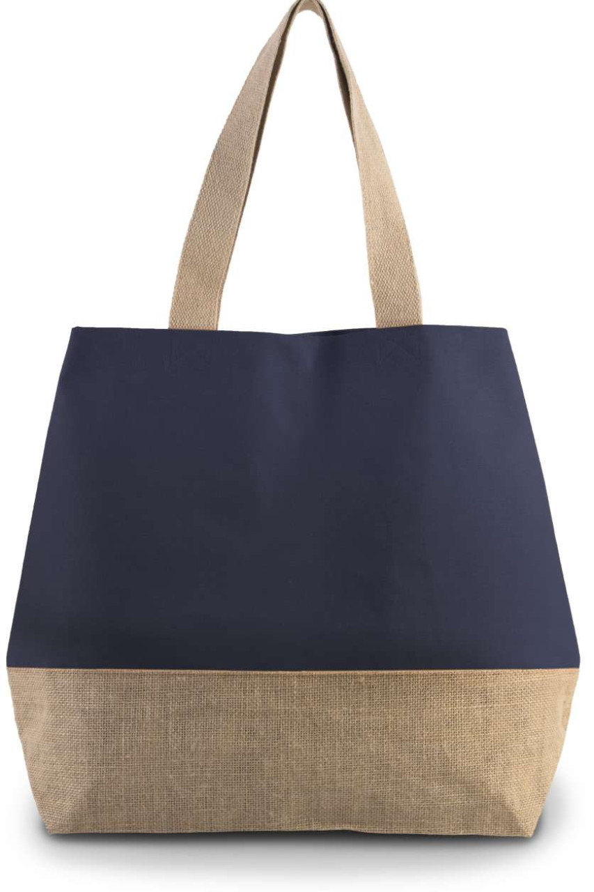 CANVAS & JUTE HOLD-ALL SHOPPER BAG