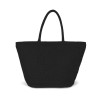 WOVEN JUTE SHOPPING BAG WITH KNIT CANVAS EFFECT