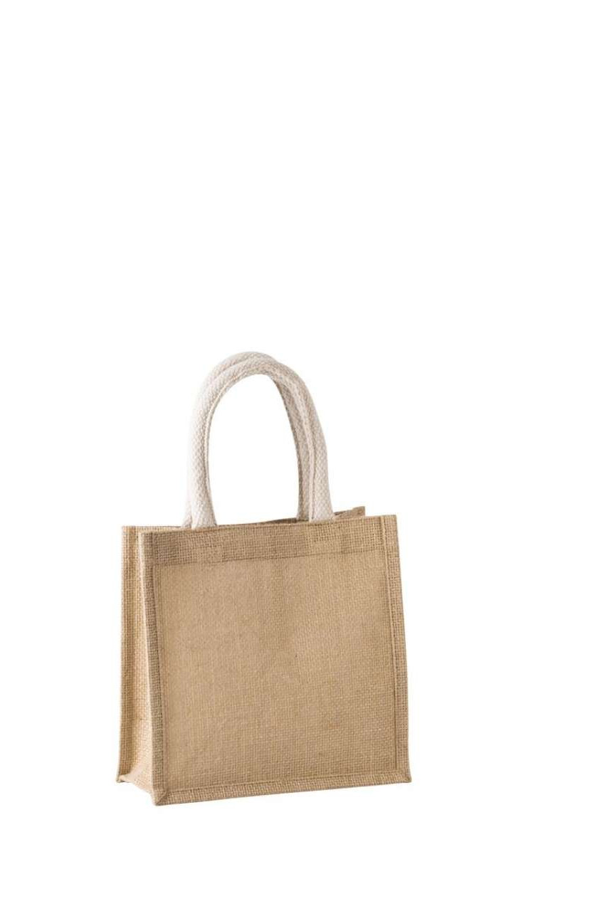 JUTE CANVAS TOTE - SMALL