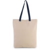 SHOPPER BAG WITH GUSSET AND CONTRAST COLOUR HANDLE
