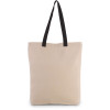 SHOPPER BAG WITH GUSSET AND CONTRAST COLOUR HANDLE