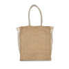 SHOPPING BAG WITH MESH GUSSET