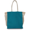SHOPPING BAG WITH MESH GUSSET