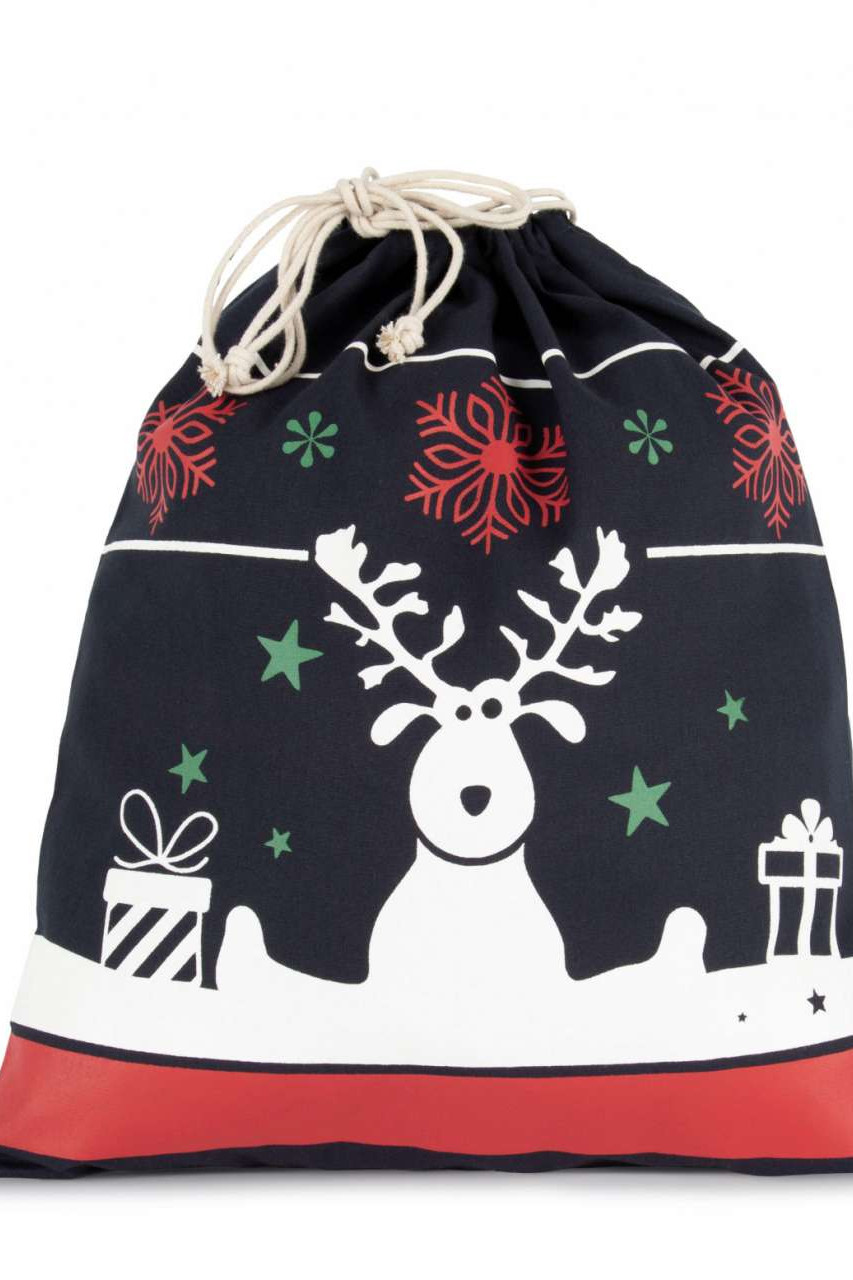 DRAWSTRING BAG WITH CHRISTMAS PATTERNS