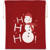 COTTON BAG WITH SNOWMAN DESIGN AND DRAWCORD CLOSURE