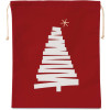 COTTON BAG WITH CHRISTMAS TREE DESIGN AND DRAWCORD CLOSURE