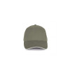 CAP IN ORGANIC COTTON WITH CONTRASTING SANDWICH PEAK - 6 PANELS