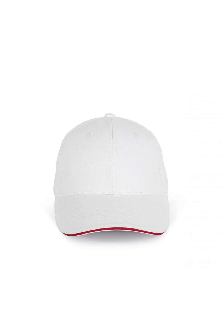 CAP IN ORGANIC COTTON WITH CONTRASTING SANDWICH PEAK - 6 PANELS