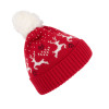 WINTER BEANIE WITH REINDEER DESIGN