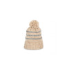 KNITTED STRIPED BEANIE IN RECYCLED YARN