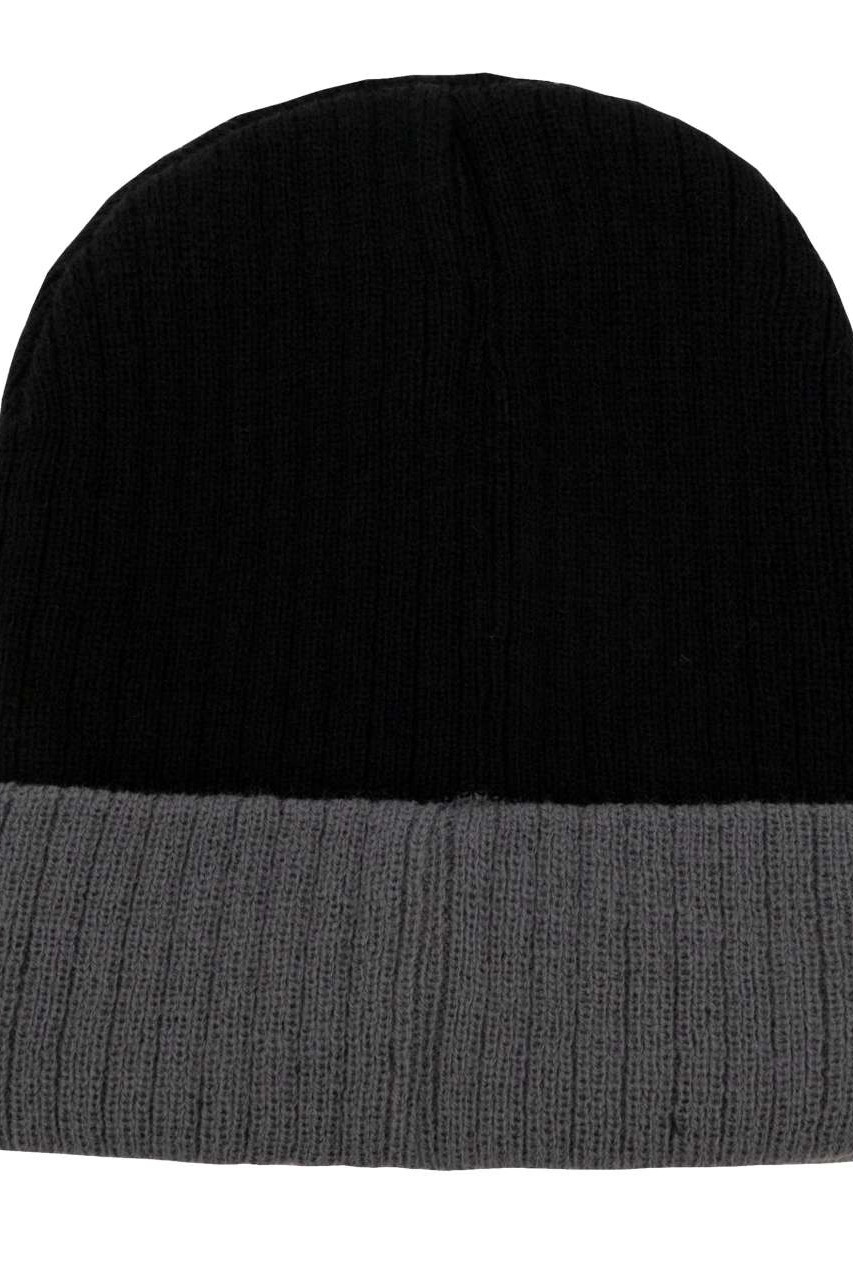 TWO-TONE KNITTED HAT - METZ