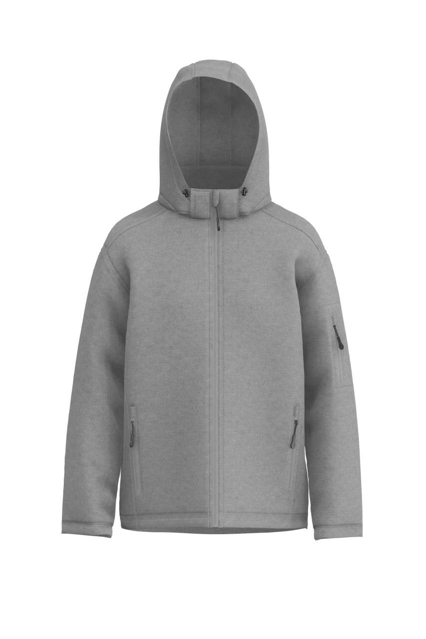 MEN’S 3-LAYER DETACHABLE HOODED SOFTSHELL JACKET