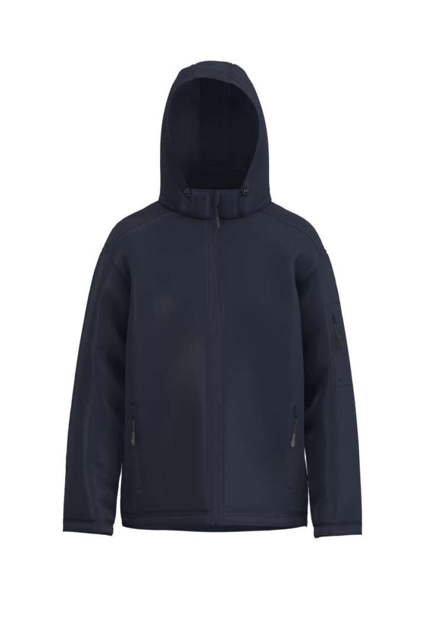 MEN’S 3-LAYER DETACHABLE HOODED SOFTSHELL JACKET